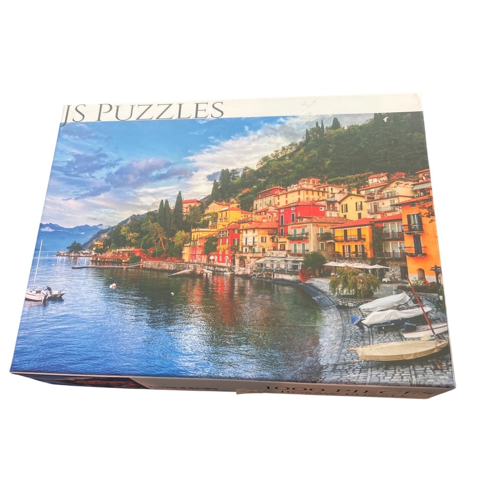 JS Puzzles 1000 Piece Jigsaw Puzzle Italian Coastal‎ Lake Como Scenic Landscape